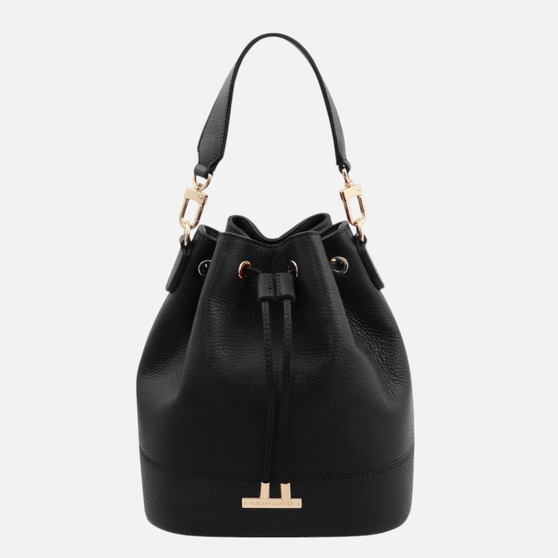 TL Bag Leather bucket bag - Μαύρο