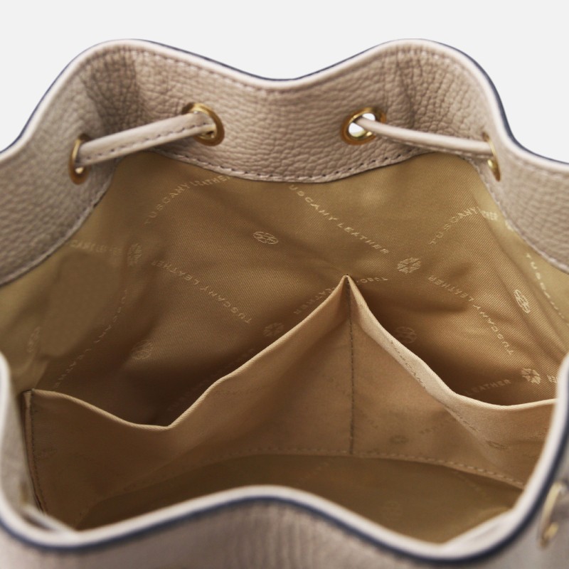 TL Bag Leather bucket bag - Σταχτί ανοιχτό - Image 3