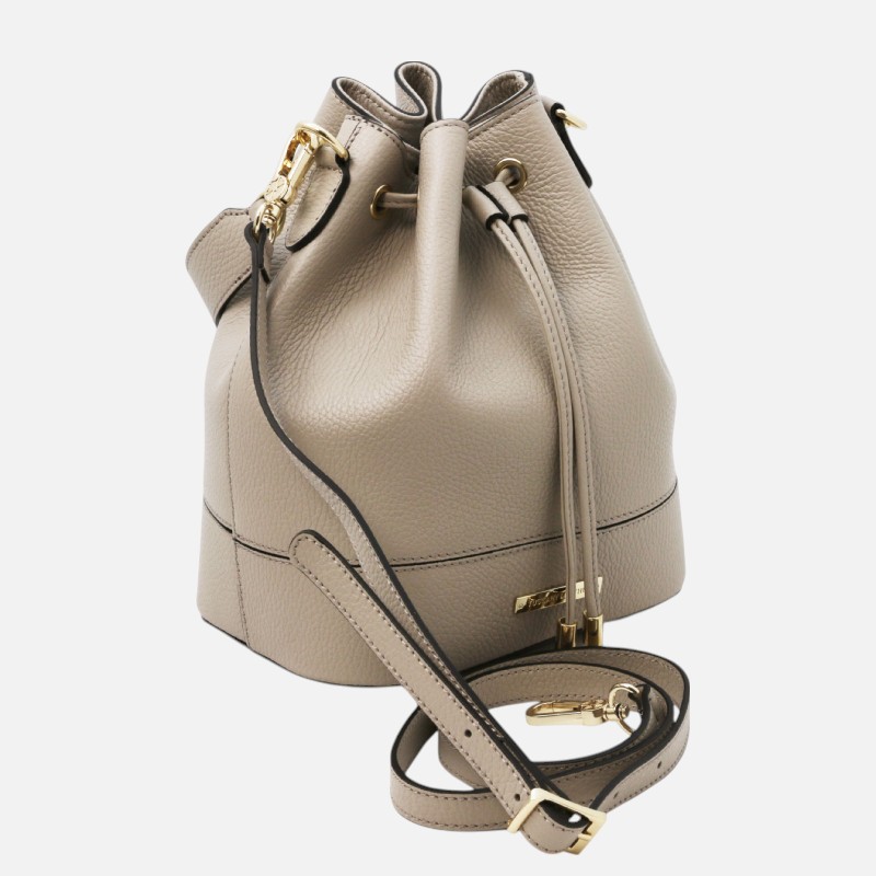 TL Bag Leather bucket bag - Σταχτί ανοιχτό - Image 2