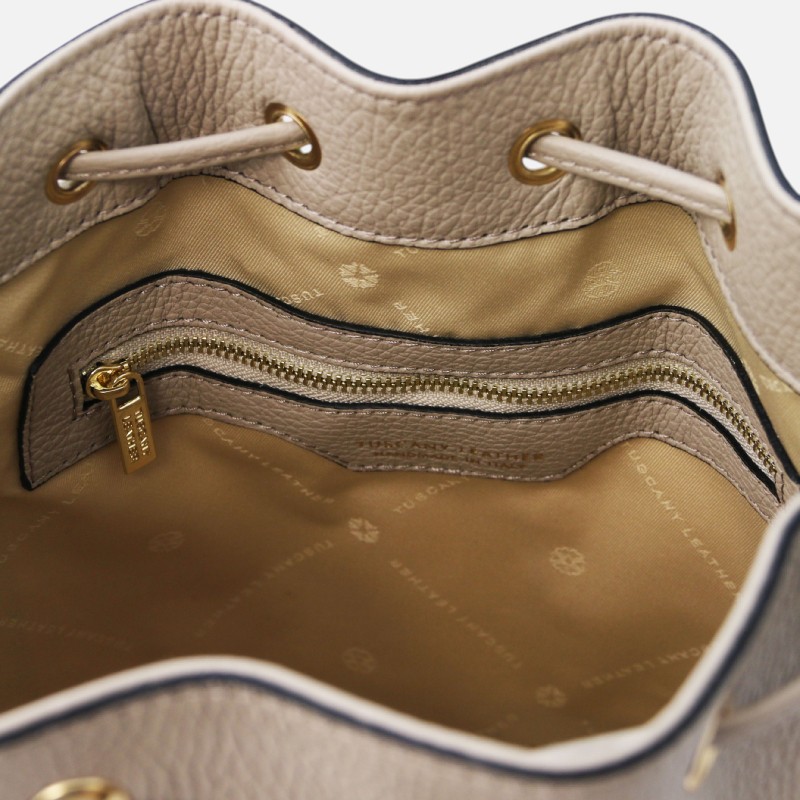 TL Bag Leather bucket bag - Σταχτί ανοιχτό - Image 4