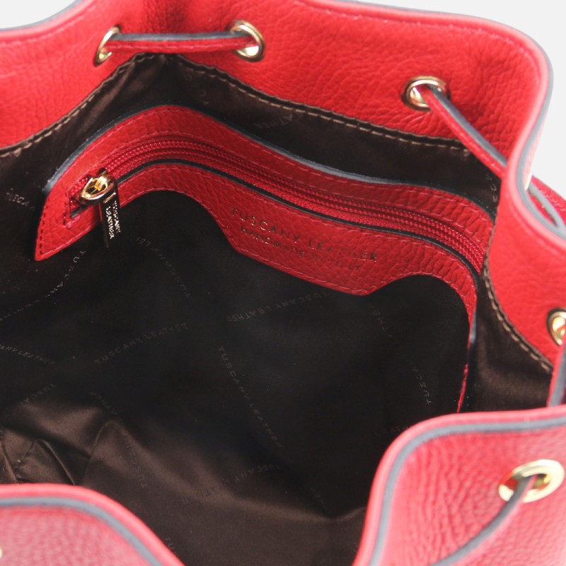 TL Bag Leather bucket bag - Κόκκινο lipstick - Image 4