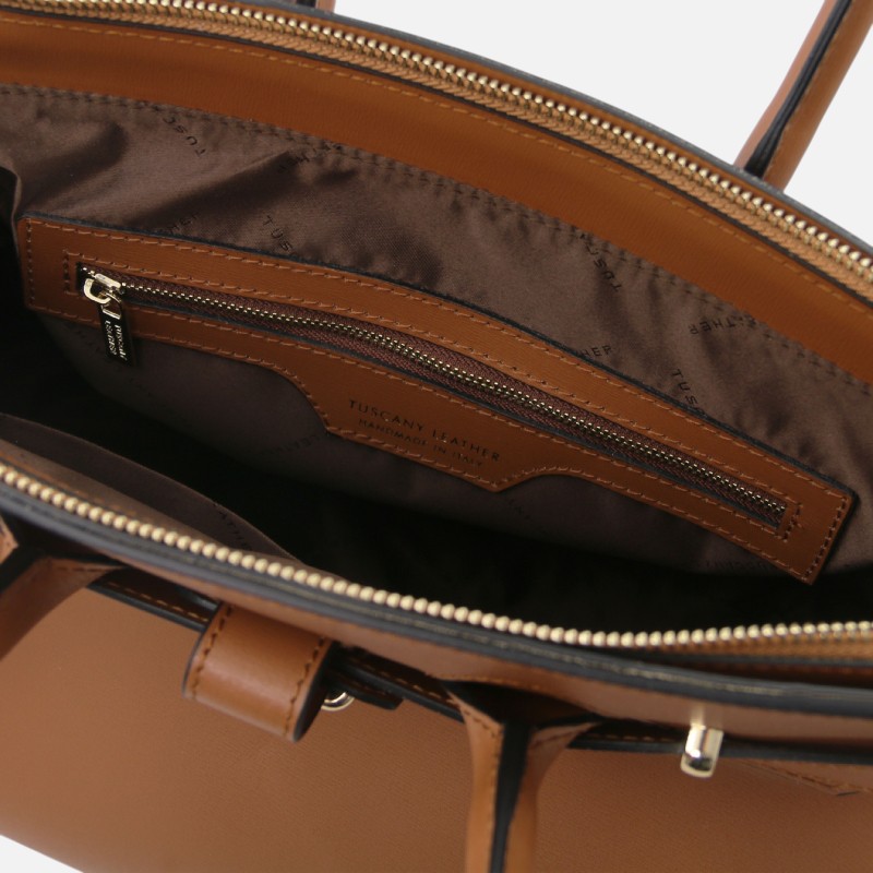 TL Bag Leather handbag - Κονιάκ - Image 4