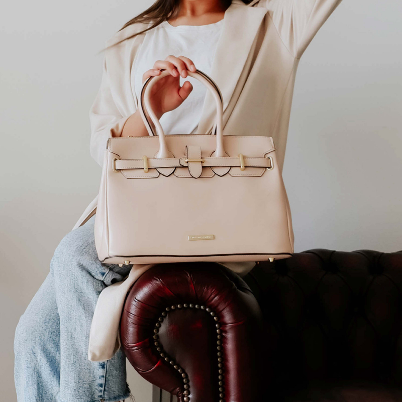 TL Bag Leather handbag - Μπορντώ - Image 8