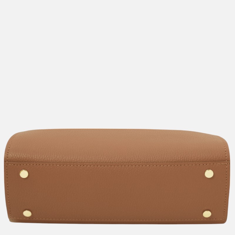Maisy Leather tote - Κάραμελ - Image 5