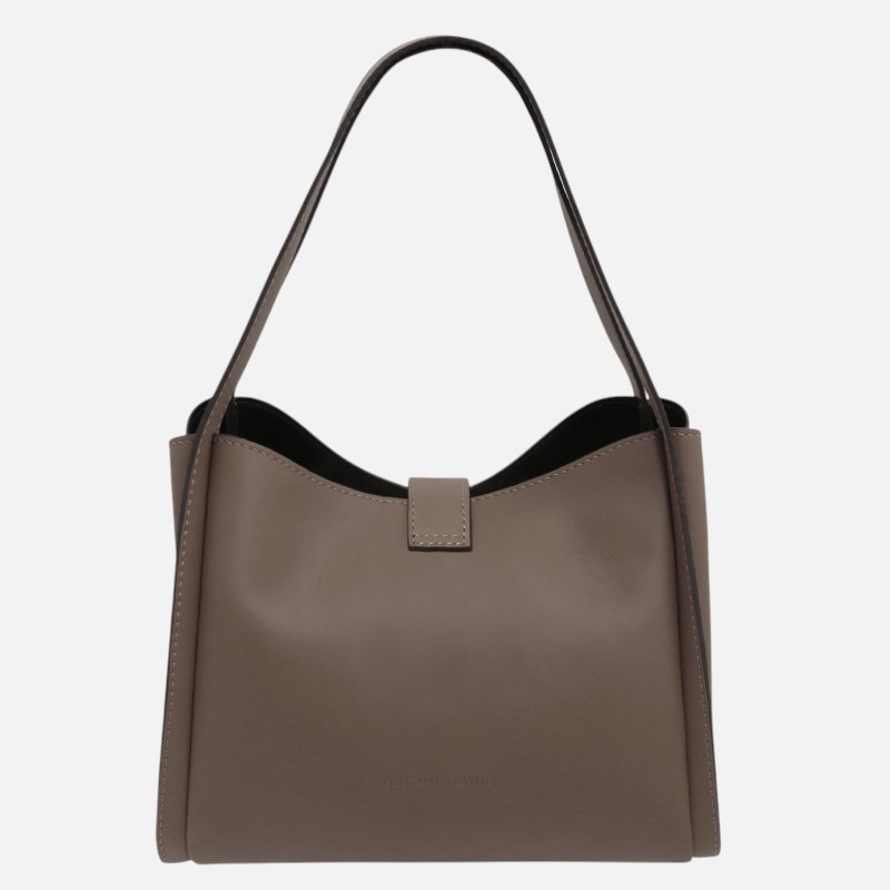 Soave Soft leather handbag - Σταχτί σκούρο Offer - Image 8
