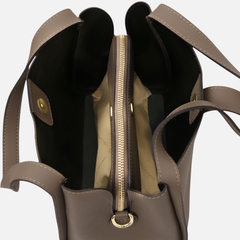 Soave Soft leather handbag - Σταχτί σκούρο Offer - Image 5