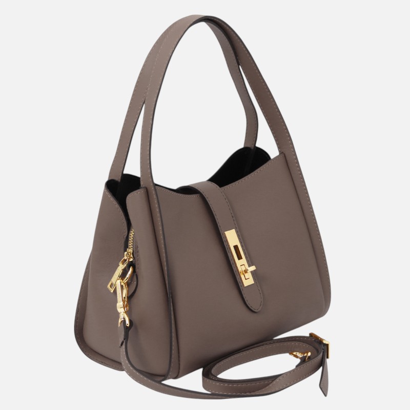 Soave Soft leather handbag - Σταχτί σκούρο Offer - Image 2