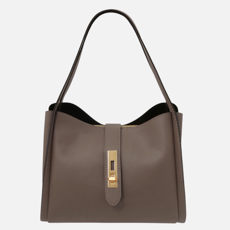 Soave Soft leather handbag - Σταχτί σκούρο Offer