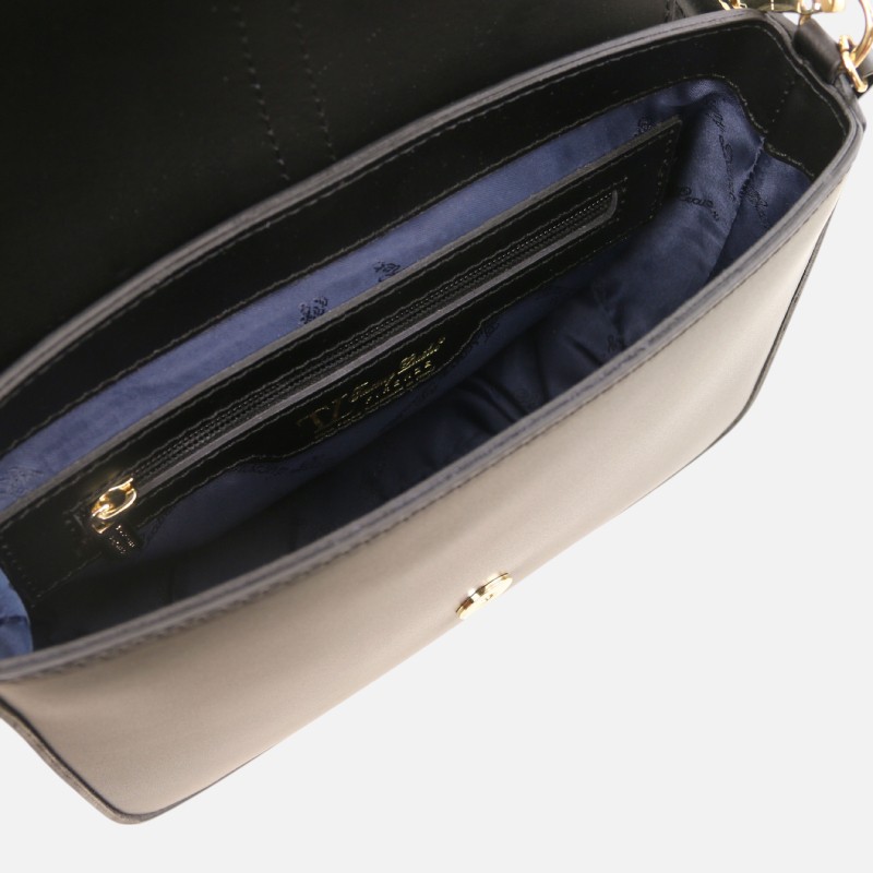 Nausica Leather shoulder bag - Μαύρο - Image 4