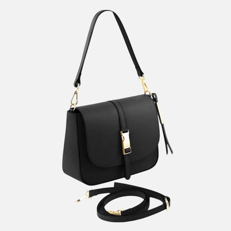 Nausica Leather shoulder bag - Μαύρο - Image 2