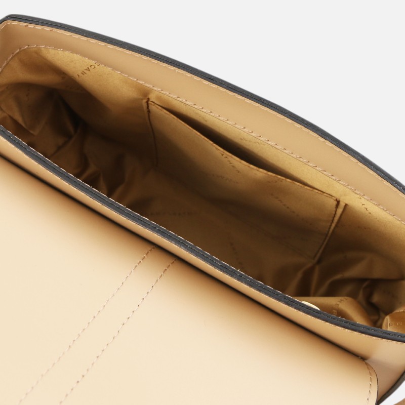 Nausica Leather shoulder bag - Σαμπανιζέ - Image 4