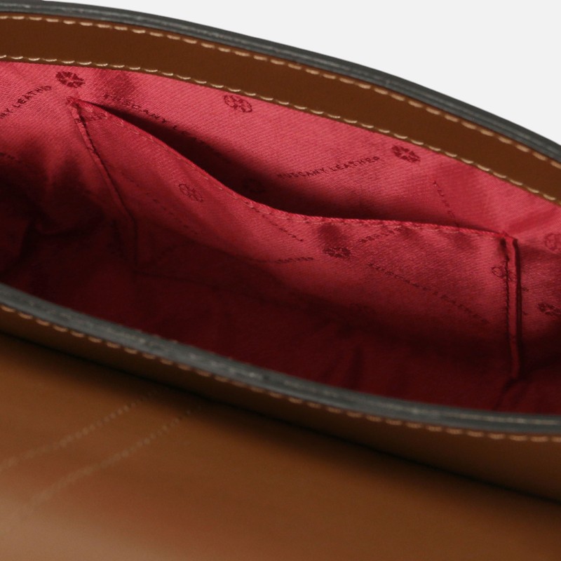 Nausica Leather shoulder bag - Κονιάκ - Image 3