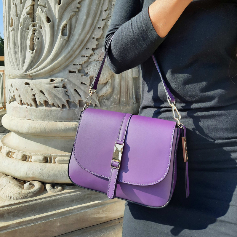 Nausica Leather shoulder bag - Κονιάκ - Image 6