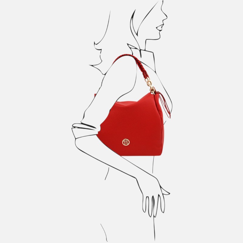 Amy Soft leather shopping bag - Κονιάκ - Image 7