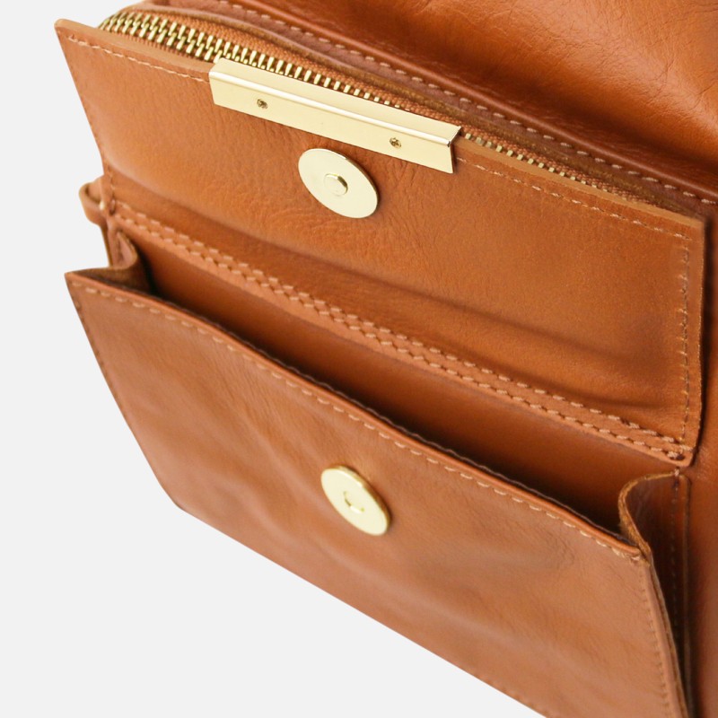TL Bag Leather convertible backpack shoulderbag - Κόκκινο - Image 6