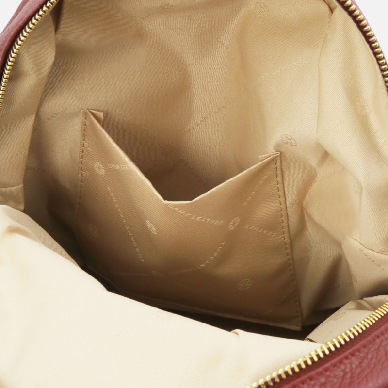 TL Bag Soft leather backpack - Μπορντώ - Image 5