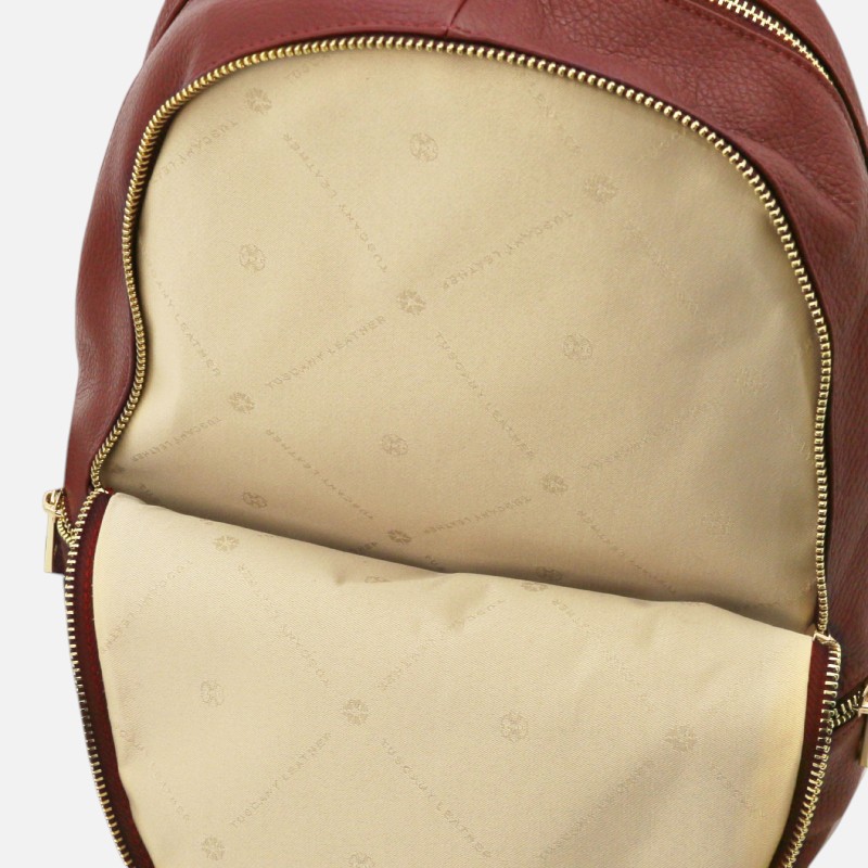 TL Bag Soft leather backpack - Μπορντώ - Image 3
