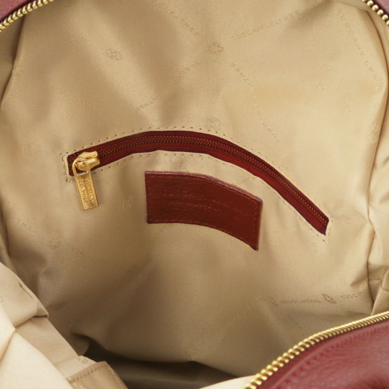 TL Bag Soft leather backpack - Μπορντώ - Image 4
