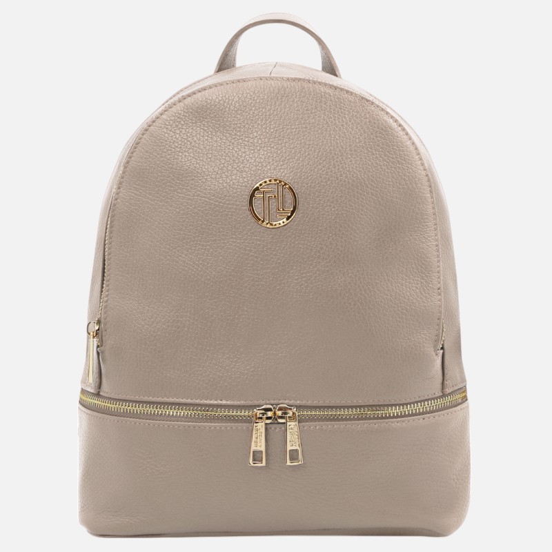 TL Bag Soft leather backpack - Σταχτί ανοιχτό