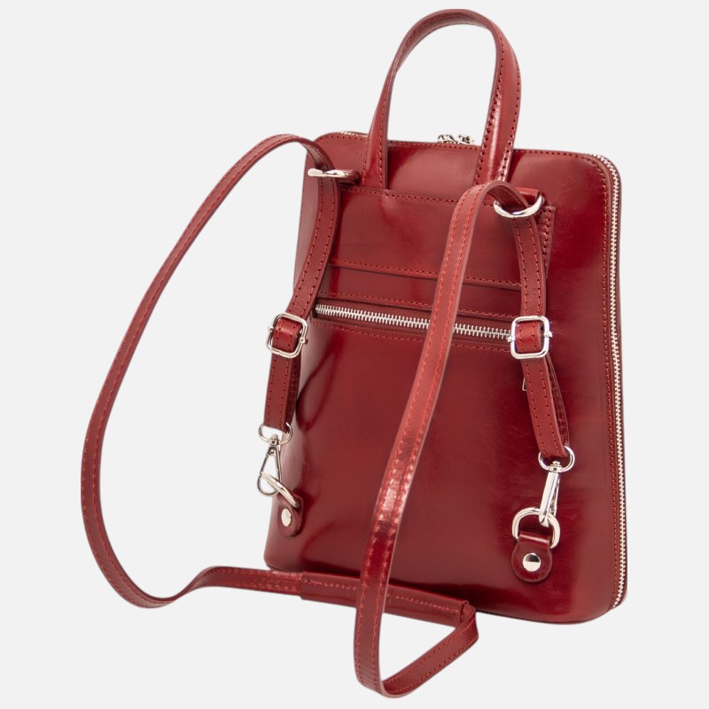 Paris Small leather backpack for women - Κόκκινο Offer - Image 6