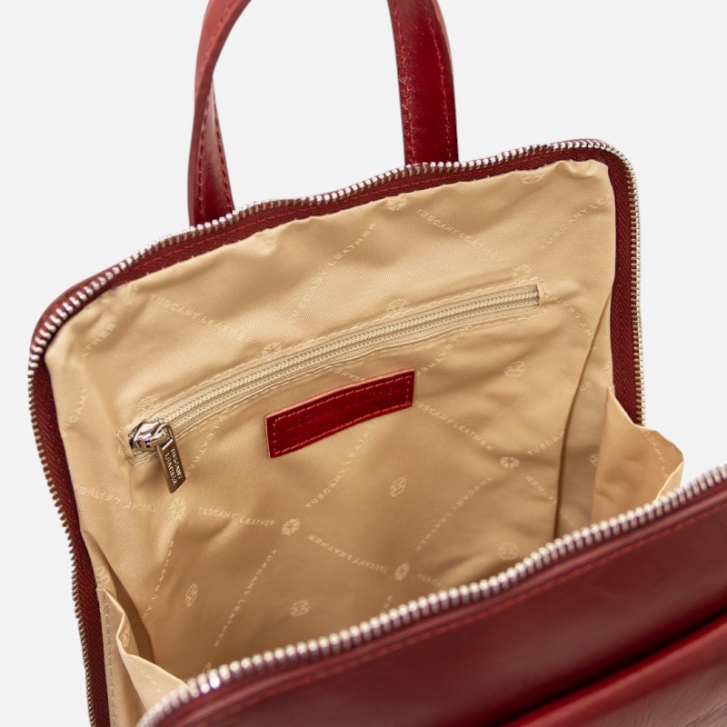 Paris Small leather backpack for women - Κόκκινο Offer - Image 3