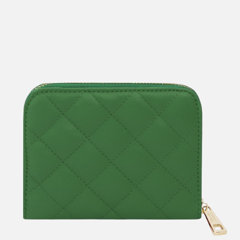 Teti Exclusive zip around soft leather wallet - Πράσινο - Image 5