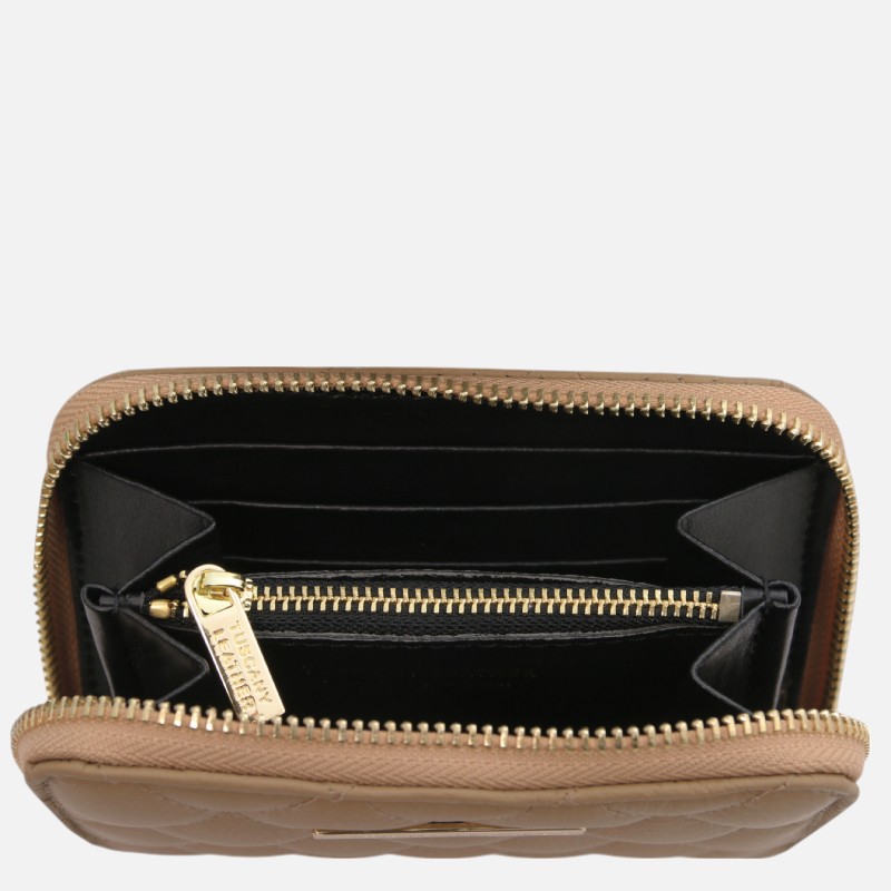 Teti Exclusive zip around soft leather wallet - Σταχτί ανοιχτό - Image 4