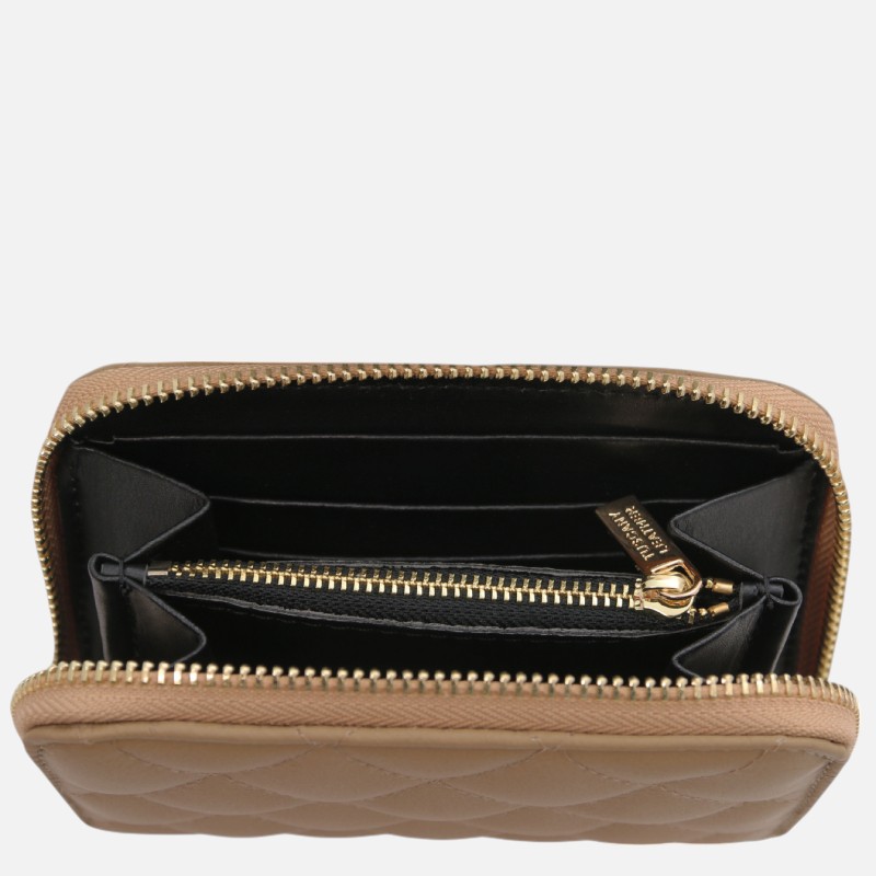 Teti Exclusive zip around soft leather wallet - Σταχτί ανοιχτό - Image 3