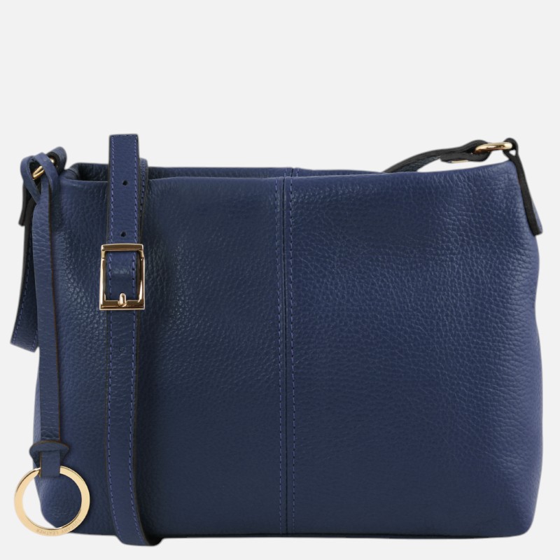TL Bag Soft leather shoulder bag - Μπλε σκούρο