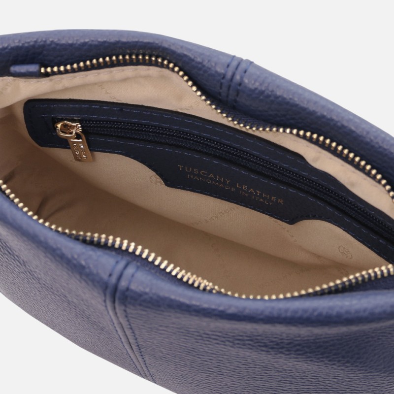 TL Bag Soft leather shoulder bag - Μπλε σκούρο - Image 3
