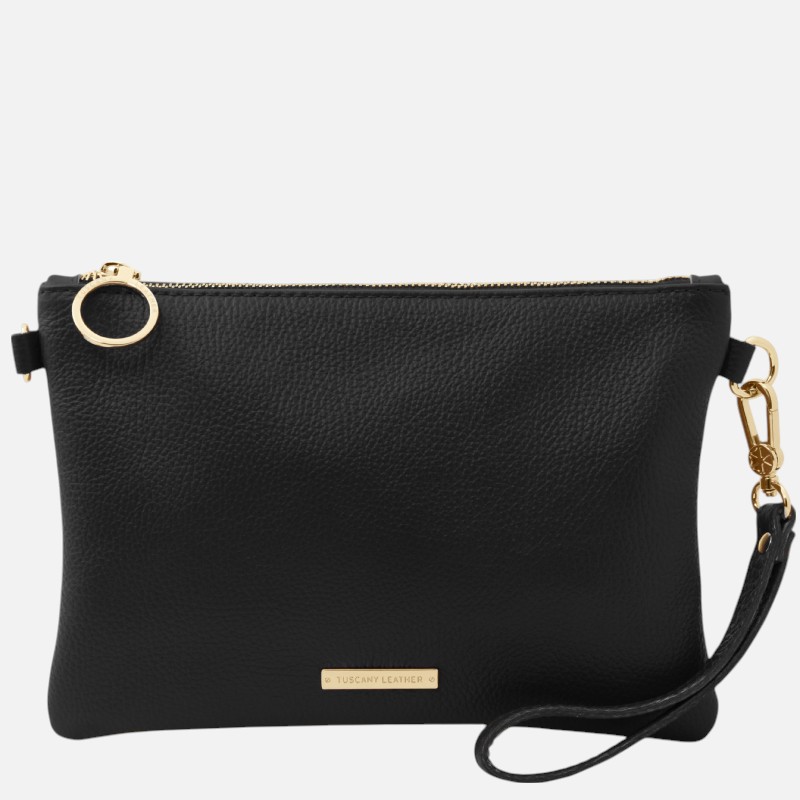 TL Bag Soft leather clutch - Μαύρο