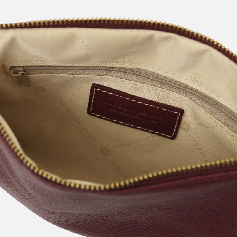 TL Bag Soft leather clutch - Μπορντώ - Image 3