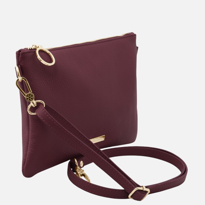 TL Bag Soft leather clutch - Μπορντώ - Image 2