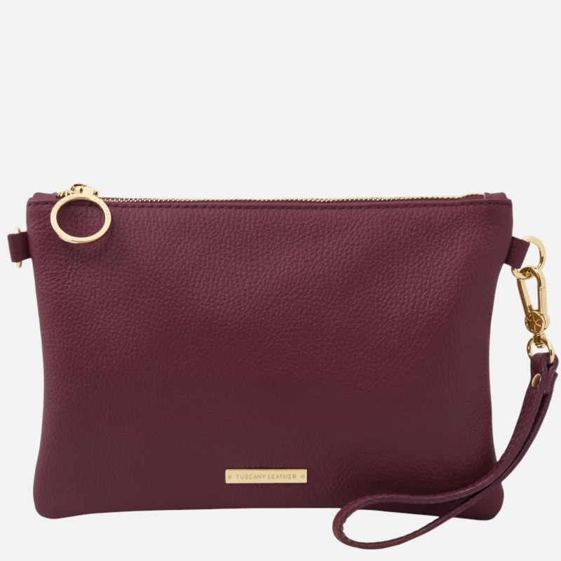 TL Bag Soft leather clutch - Μπορντώ