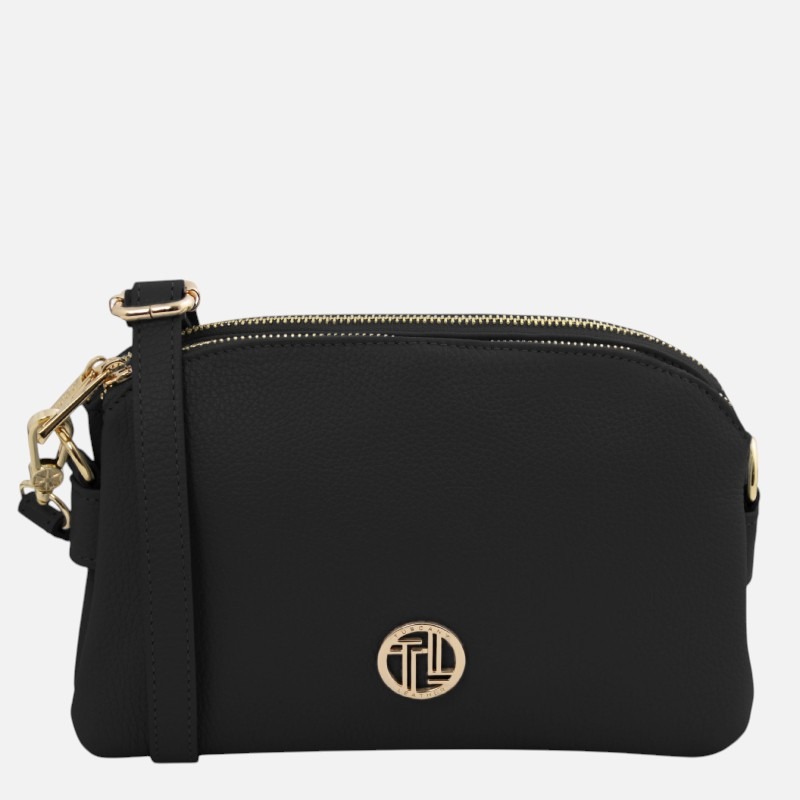 Lily Soft leather shoulder bag - Μαύρο
