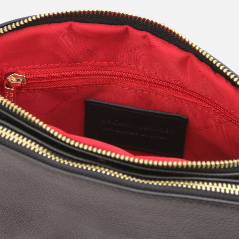 Lily Soft leather shoulder bag - Μαύρο - Image 3
