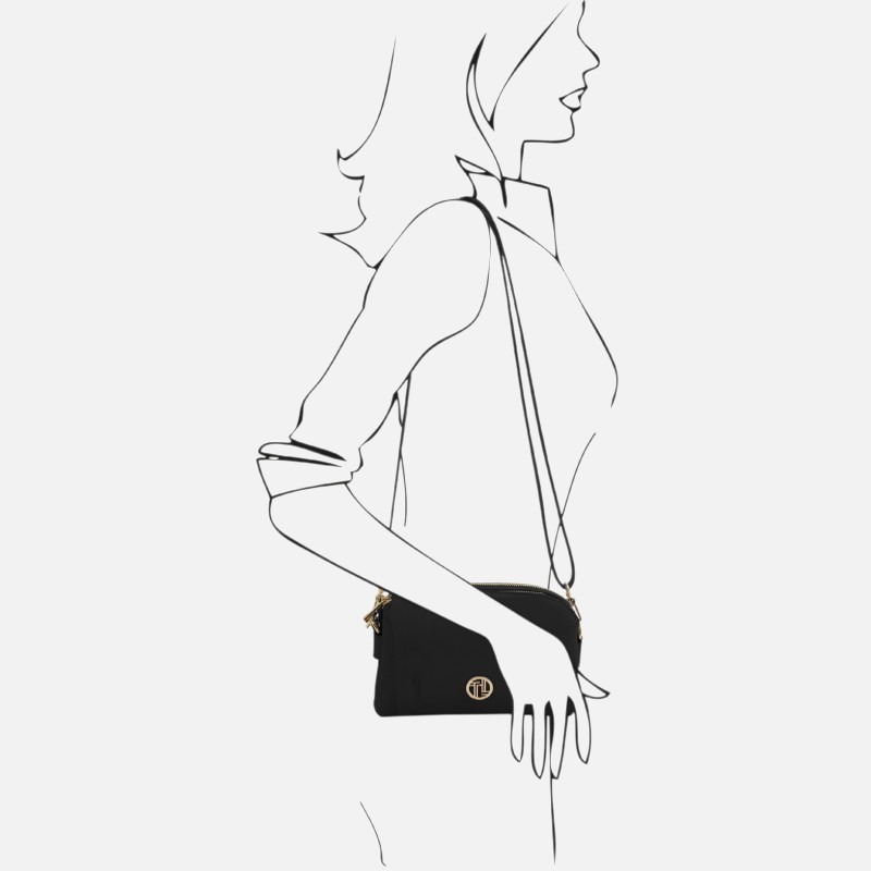 Lily Soft leather shoulder bag - Μαύρο - Image 5
