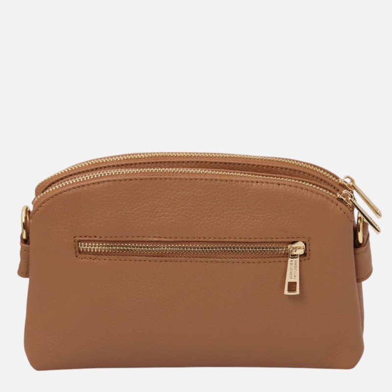 Lily Soft leather shoulder bag - Κάραμελ - Image 4