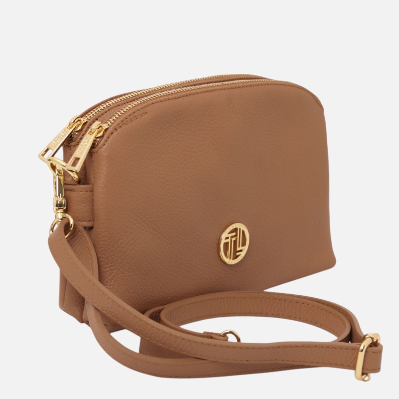 Lily Soft leather shoulder bag - Κάραμελ - Image 2