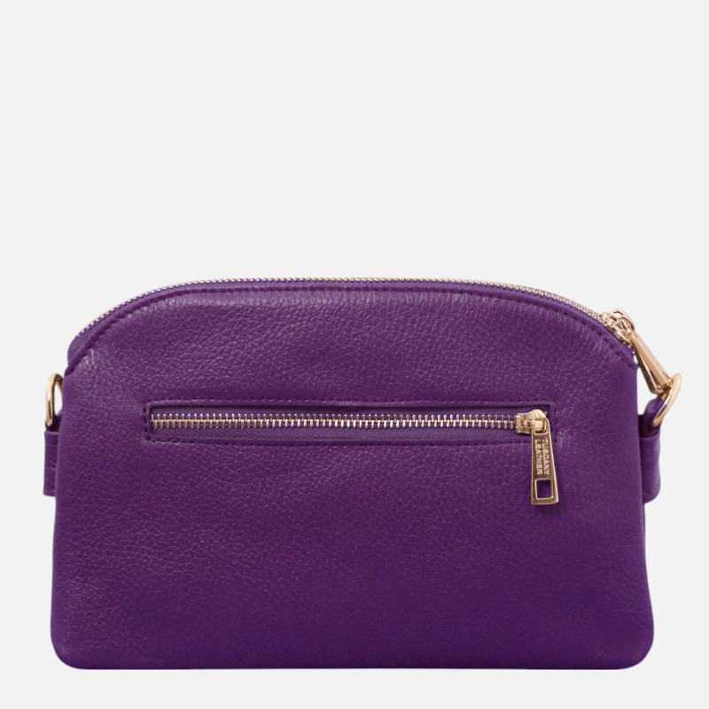 Lily Soft leather shoulder bag - Μωβ - Image 5