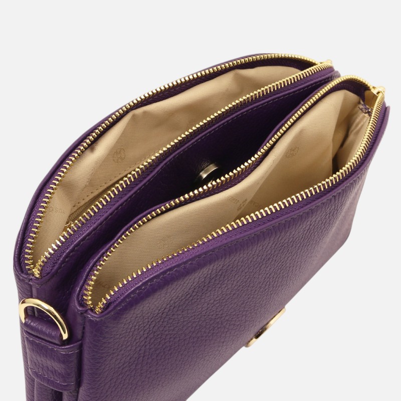 Lily Soft leather shoulder bag - Μωβ - Image 4