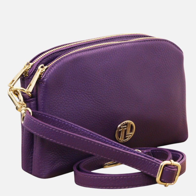 Lily Soft leather shoulder bag - Μωβ - Image 2