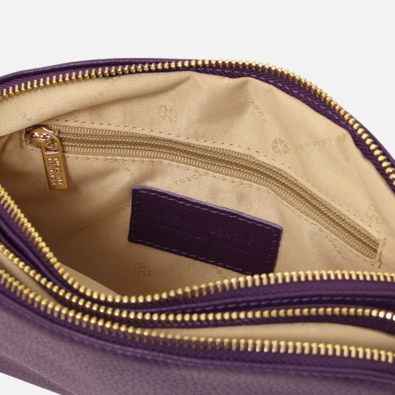 Lily Soft leather shoulder bag - Μωβ - Image 3