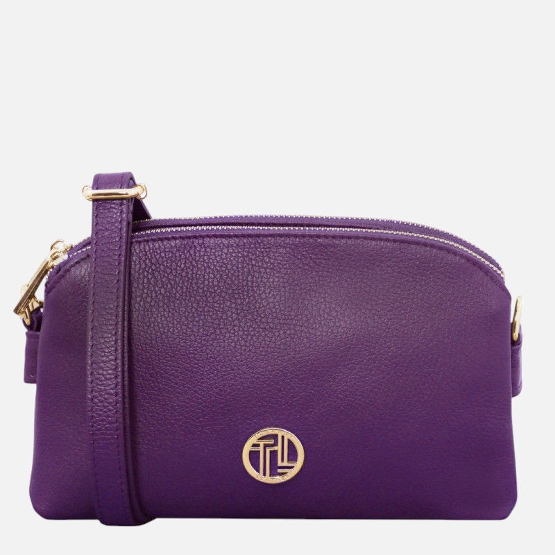 Lily Soft leather shoulder bag - Μωβ