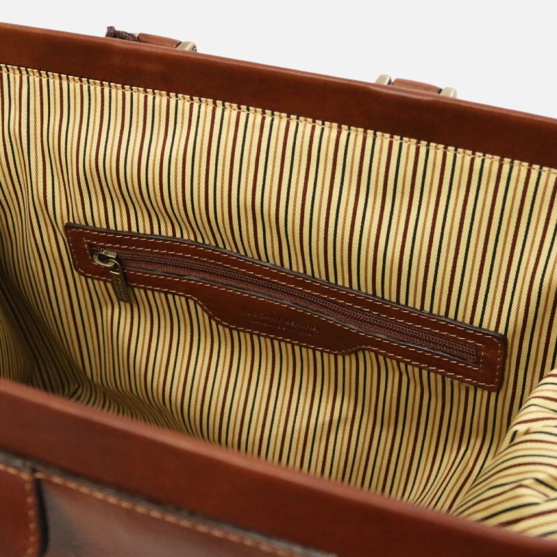 Raffaello Doctor leather bag - Καφέ - Image 3