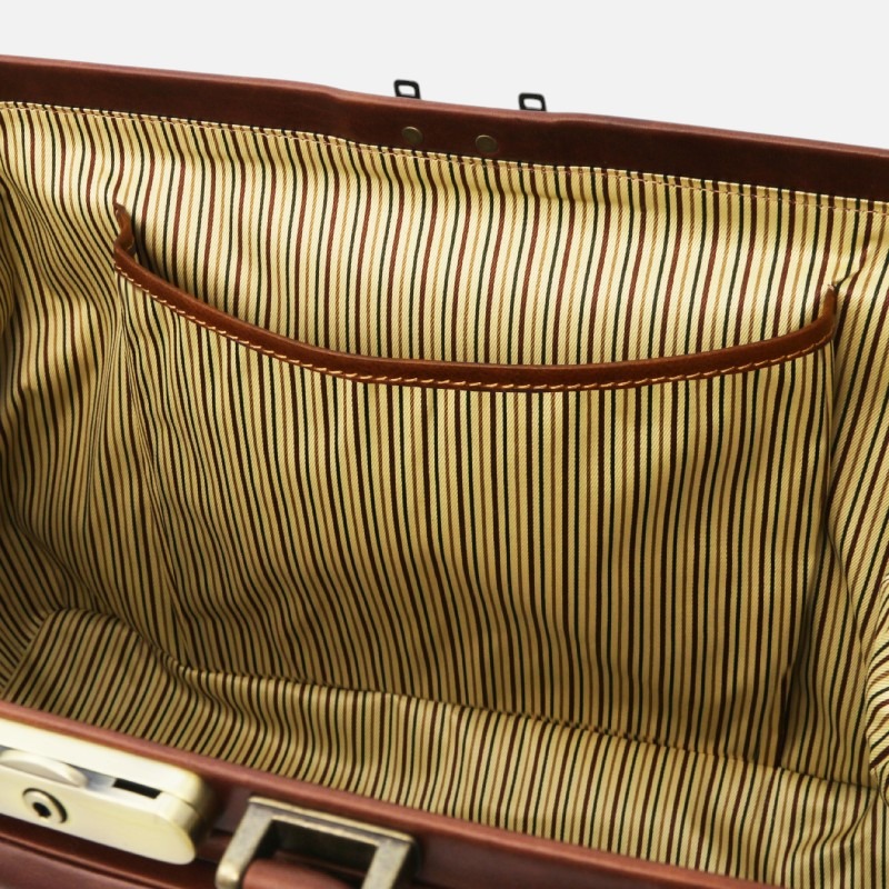 Giotto Exclusive double-bottom leather doctor bag - Καφέ - Image 5