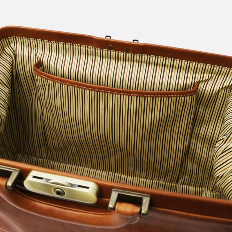 Giotto Exclusive double-bottom leather doctor bag - Φυσικό - Image 4