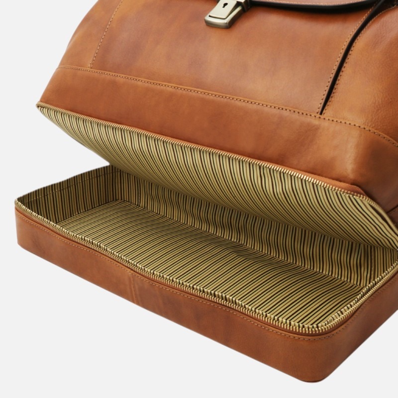 Giotto Exclusive double-bottom leather doctor bag - Φυσικό - Image 5