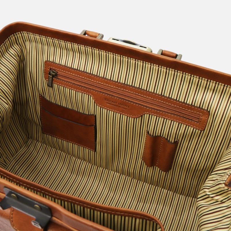 Giotto Exclusive double-bottom leather doctor bag - Φυσικό - Image 3