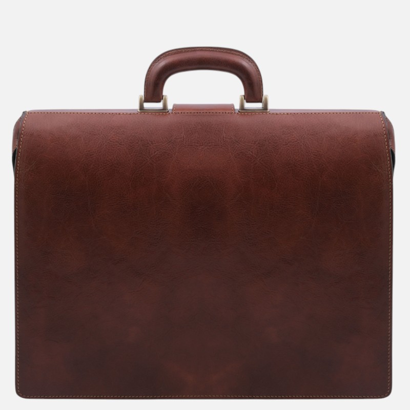 Canova Leather Doctor bag briefcase 3 compartments - Καφέ σκούρο - Image 7